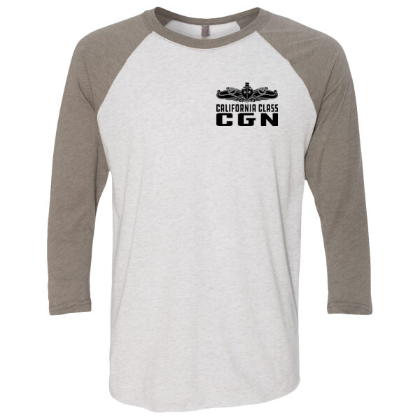 California Class Cruiser (SW) - (S) Unisex Tri-Blend Three-Quarter Sleeve Baseball Raglan Tee Thumbnail