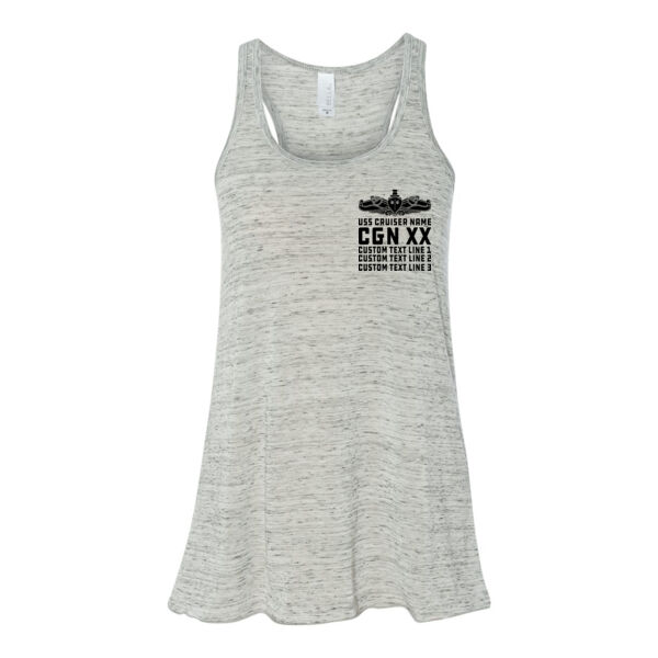 Personalized California Class Cruiser (SW) - Bella Ladies' Flowy Racerback Tank (S) Thumbnail