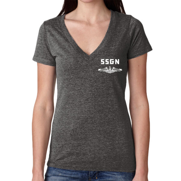 Ohio Class Guided Missile Submarine - Ladies' Triblend Deep V Thumbnail