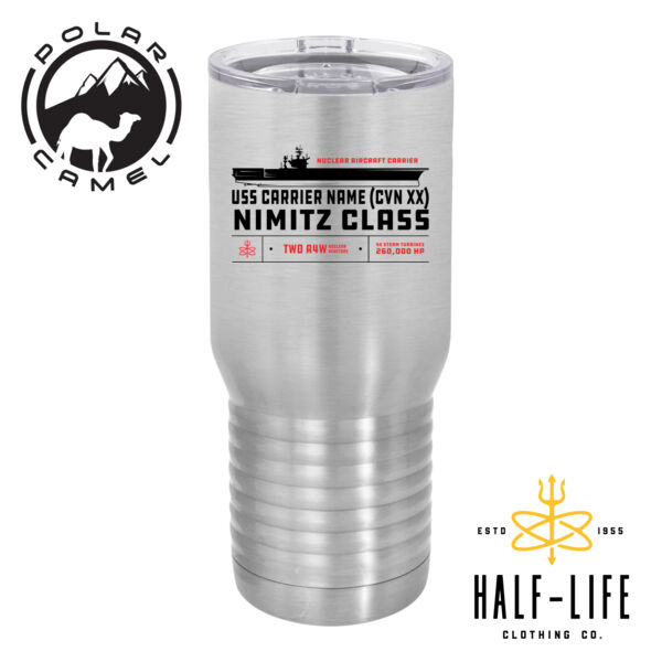 Nimitz Class Aircraft Carrier - Polar Camel 20 oz. Tall Stainless Steel Vacuum Insulated Tumbler Thumbnail