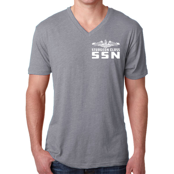 Sturgeon Class Attack Submarine - Men's Triblend V Neck Thumbnail