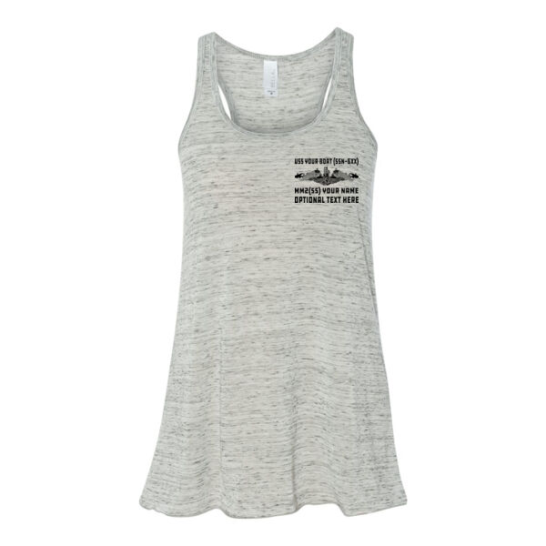 Custom: Sturgeon Class Attack Submarine - Bella Ladies' Flowy Racerback Tank (S) Thumbnail