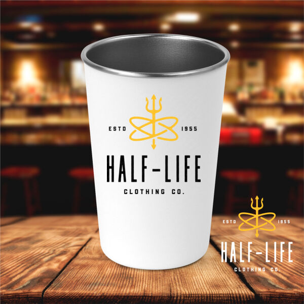 Half-Life Clothing Company - 17 oz Stainless Steel Pint Glass (HLCC) Thumbnail
