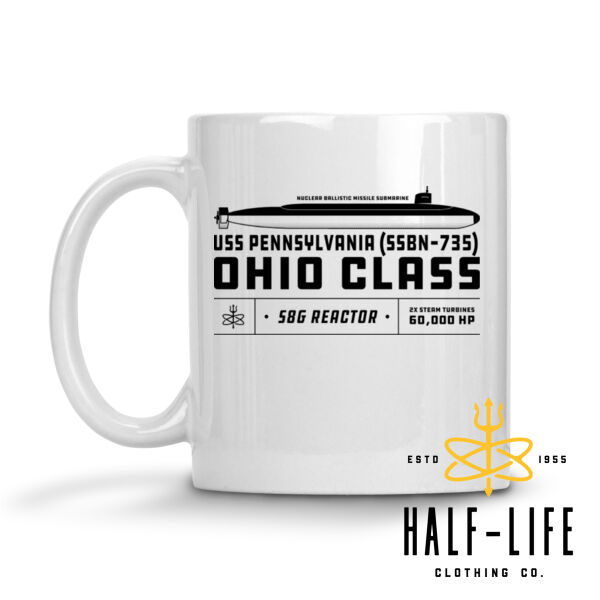 Custom Ohio Class SSBN Submarine - 11 oz Ceramic Mug (HLCC1) Thumbnail