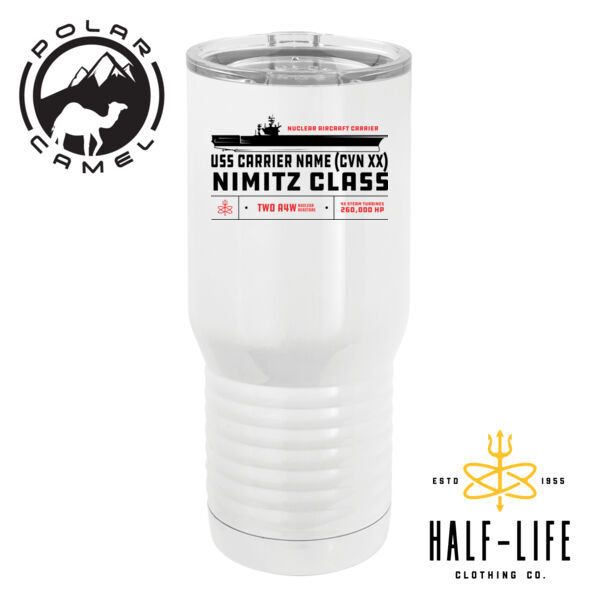 Custom Nimitz Class Aircraft Carrier - Polar Camel 20 oz. Tall Stainless Steel Vacuum Insulated Tumbler Thumbnail
