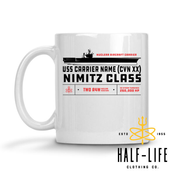 Custom Nimitz Class Aircraft Carrier - 11 oz Ceramic Mug (HLCC1) Thumbnail