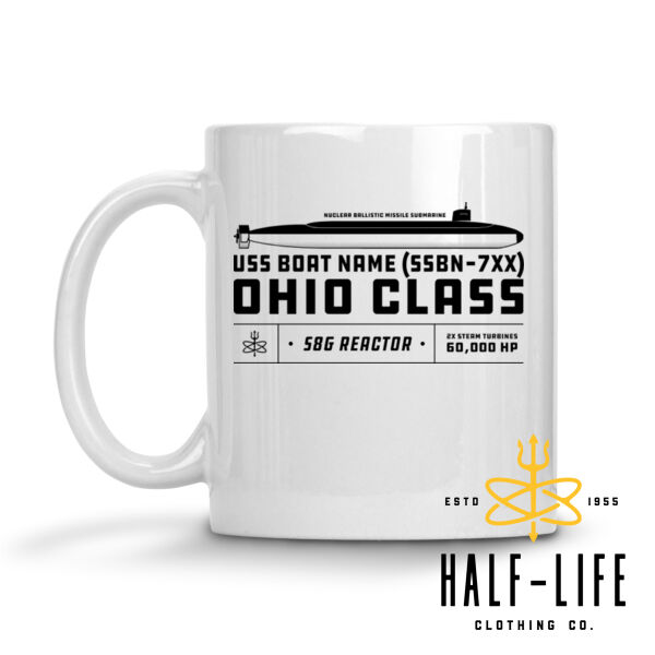 Custom Ohio Class SSBN Submarine - 11 oz Ceramic Mug (HLCC1) - 11 oz Ceramic Mug (HLCC1) Thumbnail