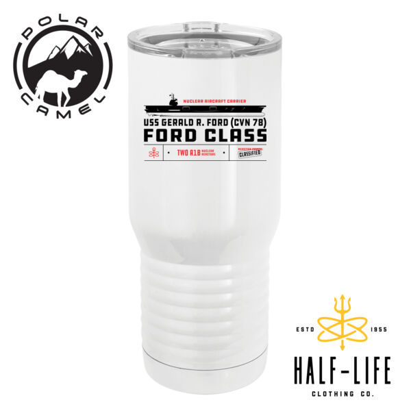 Custom Ford Class Aircraft Carrier - Polar Camel 20 oz. Tall Stainless Steel Vacuum Insulated Tumbler Thumbnail