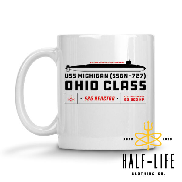 Ohio Class Guided Missile Submarine (SSGN) - 11 oz Ceramic Mug (HLCC1) Thumbnail