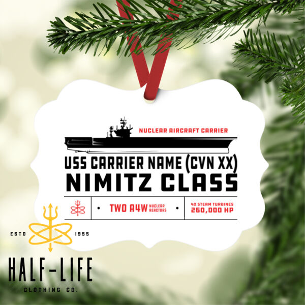 Custom Personalized Nimitz Class Carrier - Benelux Christmas Ornament (HLCC) Thumbnail