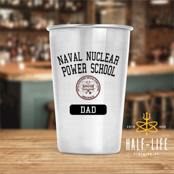 NNPS Dad (V) - 17 oz Stainless Steel Pint Glass (HLCC) Thumbnail
