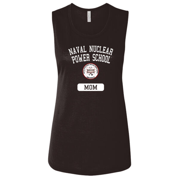 NNPS Mom - Ladies' Flowy Scoop Muscle Tank - Dark Thumbnail