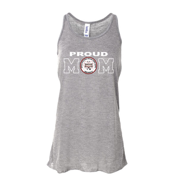 Proud NNPS Mom - Ladies' Flowy Racerback Tank - Dark Thumbnail