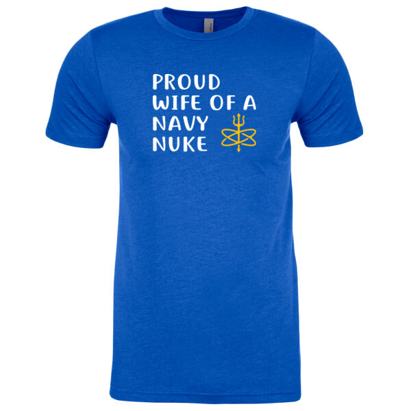 Proud Wife of a Navy Nuke with Atomic Trident - Men's CVC Crew Thumbnail
