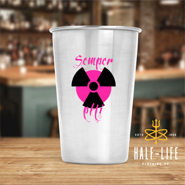 Semper pHi Trifoil - 17 oz Stainless Steel Pint Glass (HLCC) Thumbnail