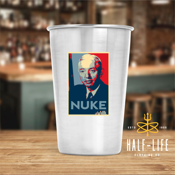 Rickover Contemporary Nuke - 17 oz Stainless Steel Pint Glass (HLCC) Thumbnail