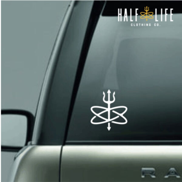 Atomic Trident Die Cut Decal  - White Thumbnail