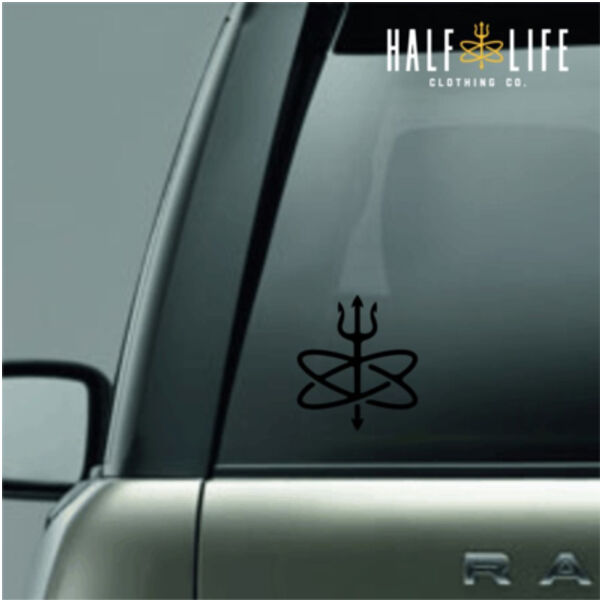 Atomic Trident Die Cut Decal  - Black Thumbnail