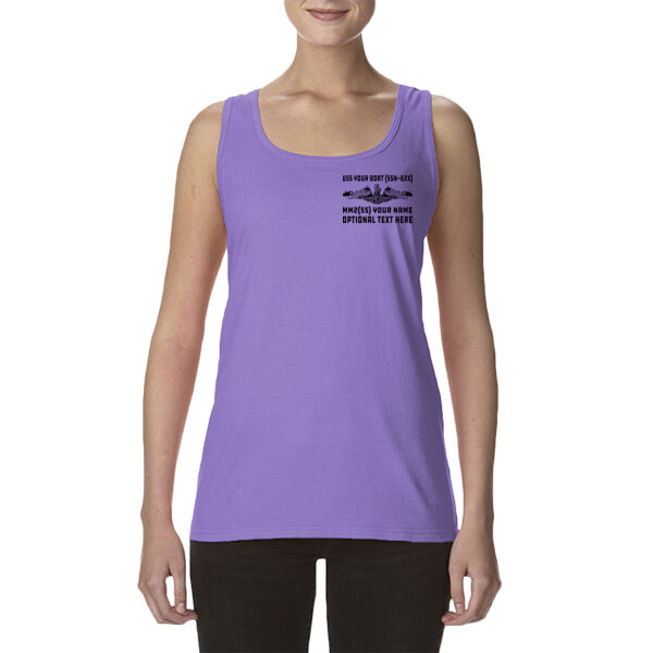 Custom: Virginia Class Attack Submarine - Ladies' Softstyle®  4.5 oz. Racerback Tank (S) Thumbnail