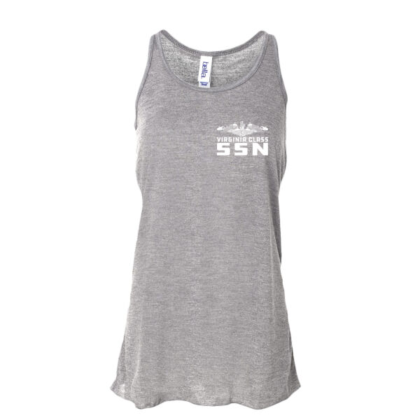 Virginia Class Fast Attack Submarine - Ladies' Flowy Racerback Tank - Dark Thumbnail
