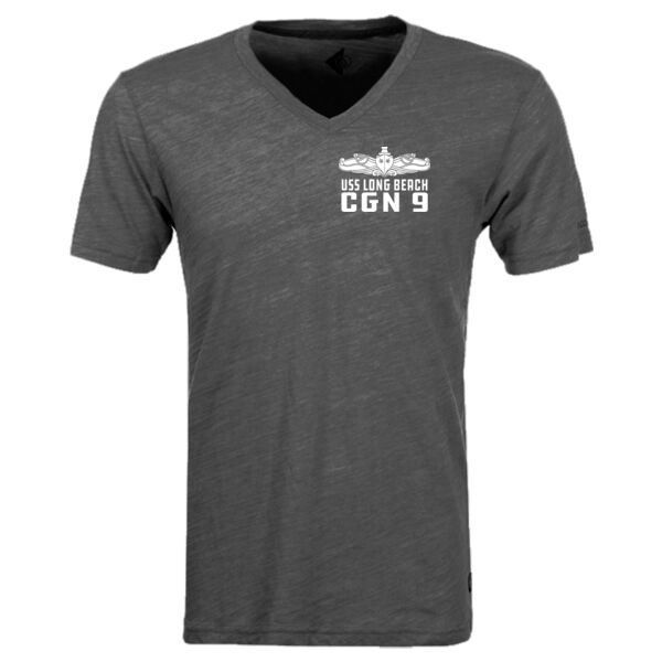 USS Long Beach (CGN-9) - Triblend V-Neck T-Shirt Thumbnail