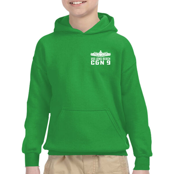 USS Long Beach (CGN-9) - Heavy Blend™ Youth 8 oz., 50/50 Hood Thumbnail