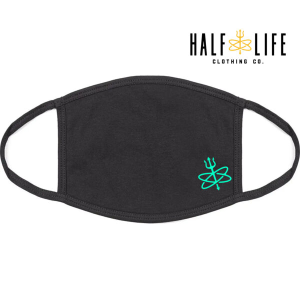 Glow in the Dark Atomic Trident of Poseidon - Face Cover / Mask with Filter Pocket Thumbnail