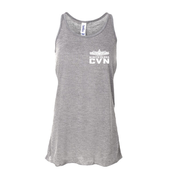 Nimitz Class Aircraft Carrier (SW)  - Ladies' Flowy Racerback Tank - Dark Thumbnail