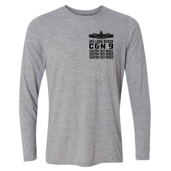 Personalized USS Long Beach (CGN-9) - Light Long Sleeve Ultra Performance Active Lifestyle T Shirt Thumbnail