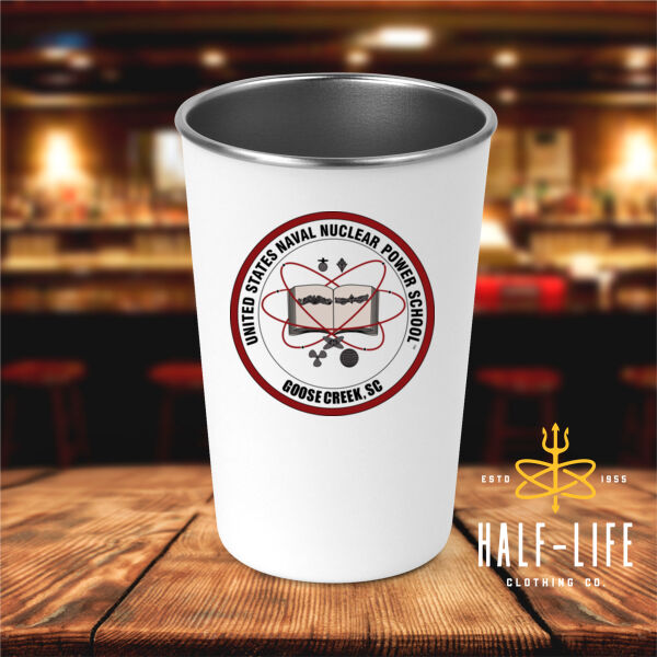 Naval Nuclear Power School (NNPS) Goose Creek Alumni - 17 oz Stainless Steel Pint Glass (HLCC) Thumbnail