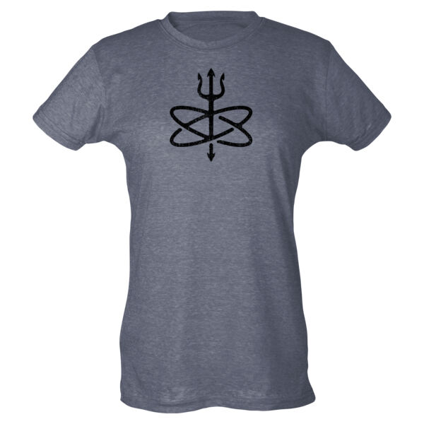 Blackout Atomic Trident of Poseidon - Ladies Slim Fit Poly-Rich Tee Thumbnail