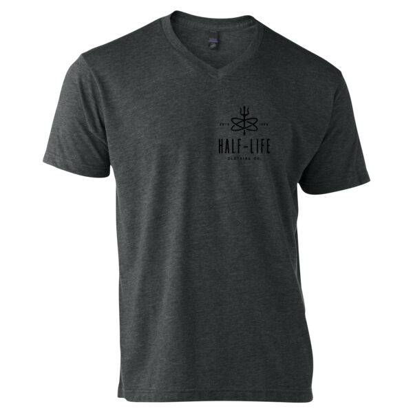 Blackout Half-Life Clothing Company Left Chest with Sub/Ship Hull Number - Unisex V Neck Poly-Rich Tee Thumbnail