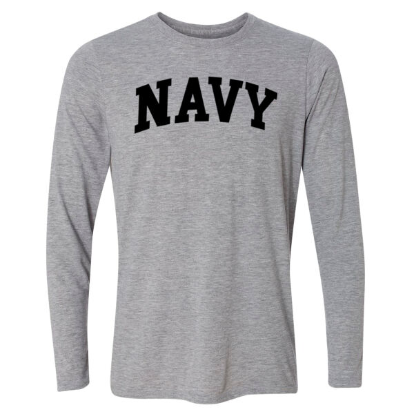 Blackout Navy - Light Long Sleeve Ultra Performance Active Lifestyle T Shirt Thumbnail