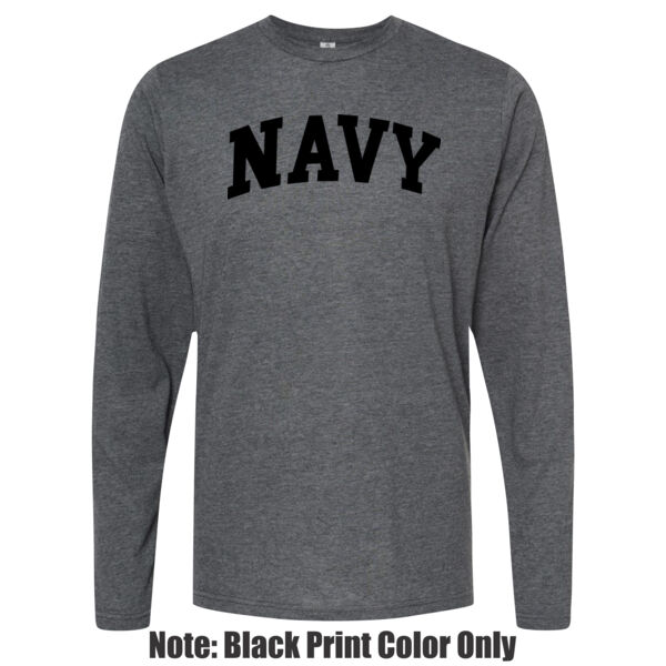 Blackout Navy - Unisex Poly-Rich Long Sleeve Tee Thumbnail