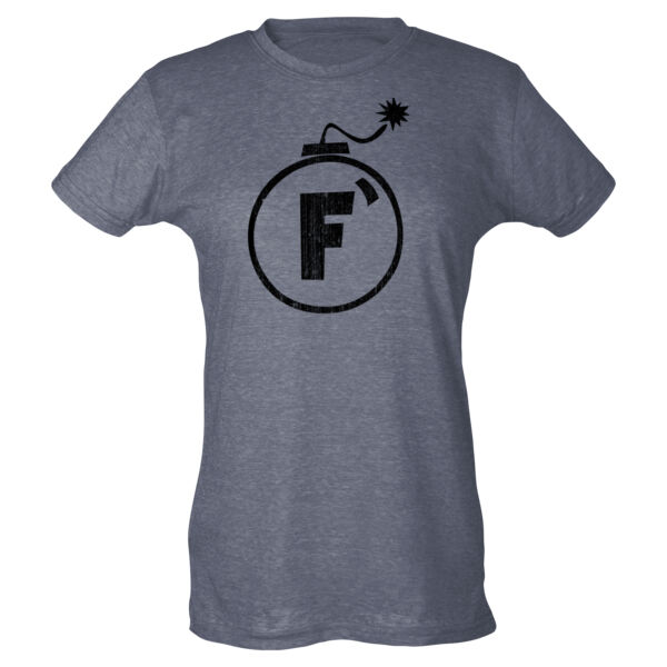 Blackout F Bomb - Ladies Slim Fit Poly-Rich Tee Thumbnail