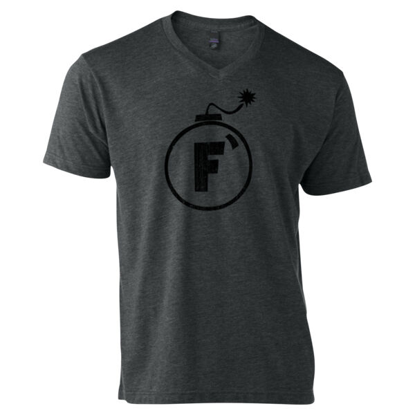 Blackout F Bomb - Unisex V Neck Poly-Rich Tee Thumbnail