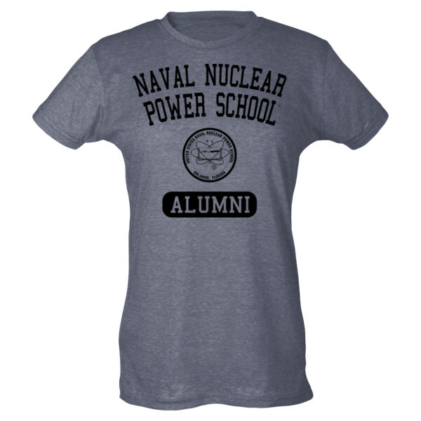 Blackout Navy Nuclear Power School Alumni - Orlando  - Ladies Slim Fit Poly-Rich Tee Thumbnail