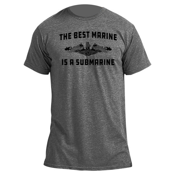 Blackout The Best Marine is a Submarine - Unisex Poly-Rich Tee Thumbnail