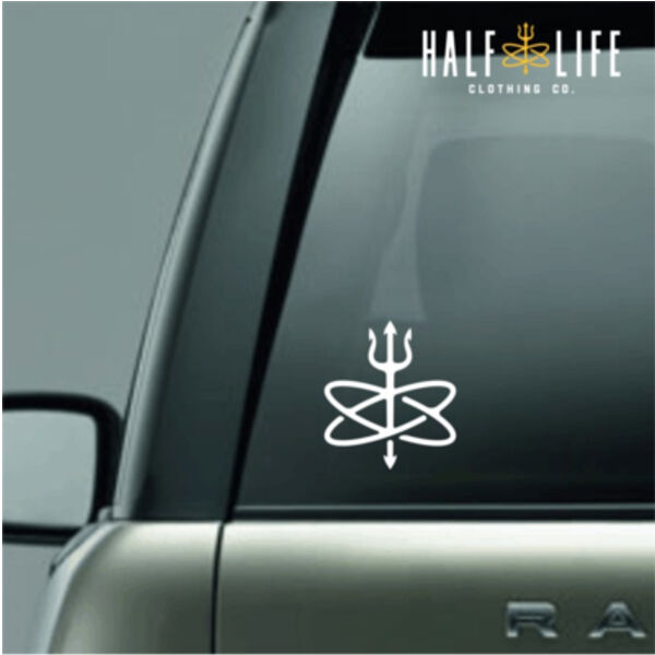 Atomic Trident Die Cut Decal  - White Thumbnail