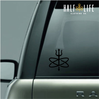 Atomic Trident Die Cut Decal  - Black Thumbnail