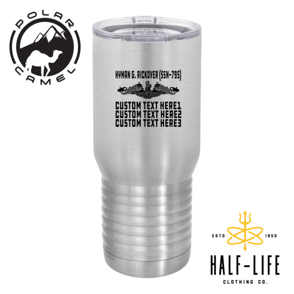 USS Hyman G Rickover (SSN-795) Virginia Class Fast Attack Submarine - Polar Camel 20 oz. Tall Stainless Steel Vacuum Insulated Tumbler Thumbnail