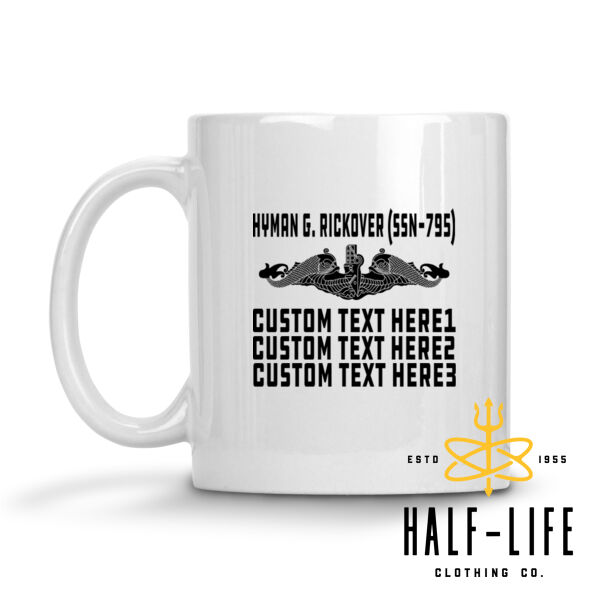 USS Hyman G Rickover (SSN-795) Virginia Class Fast Attack Submarine - 11 oz Ceramic Mug (HLCC1) Thumbnail