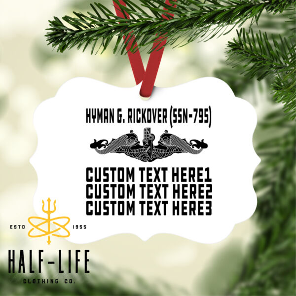 USS Hyman G Rickover (SSN-795) Virginia Class Fast Attack Submarine - Benelux Christmas Ornament (HLCC) Thumbnail