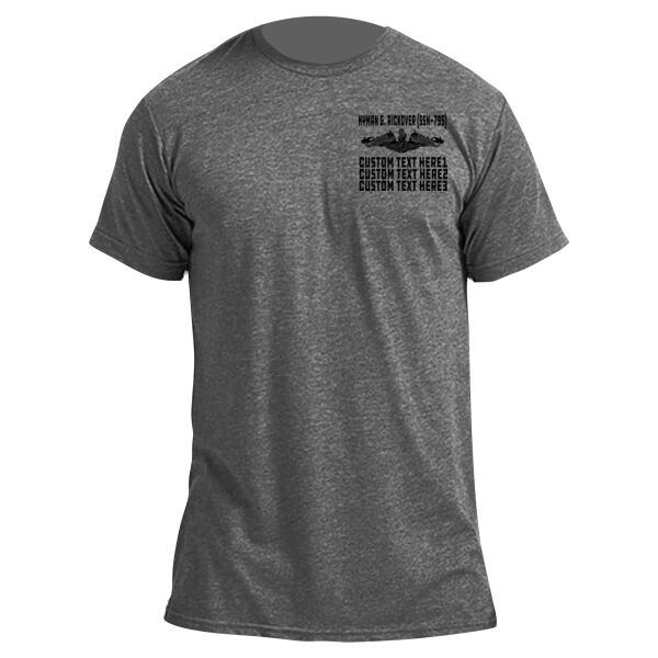 USS Hyman G Rickover (SSN-795) Virginia Class Fast Attack - Unisex Poly-Rich Tee 2 - Unisex Poly-Rich Tee Thumbnail