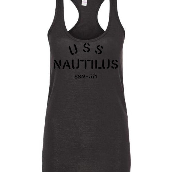 USS Nautilus - Underway on Nuclear Power - Ladies Slim Fit Poly-Rich Racerback Tank Thumbnail