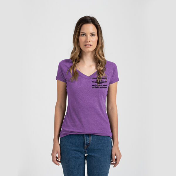 Custom: Los Angeles Class Attack Submarine - Light Youth/Adult Ultra Performance Active Lifestyle T  - Ladies Slim Fit V Neck Poly-Rich Tee Thumbnail