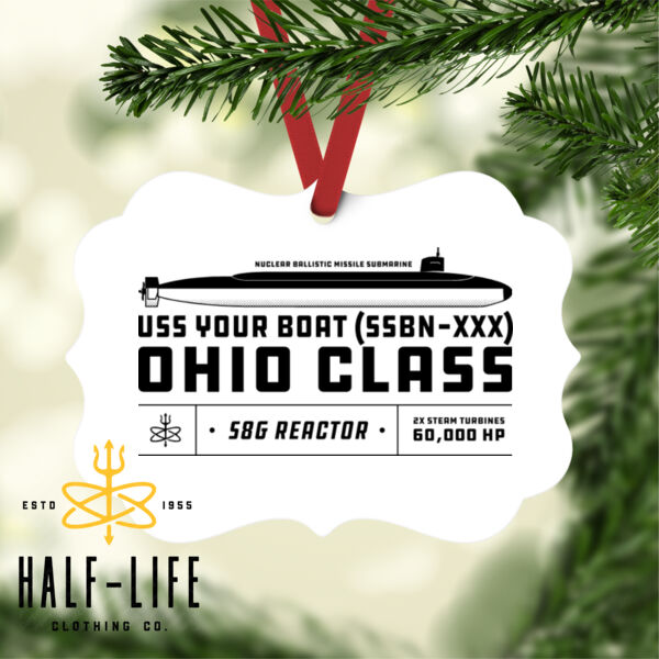Custom Personalized Ohio Class SSBN - Benelux Christmas Ornament (HLCC) Thumbnail
