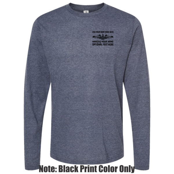 Personalized Skipjack Class Attack Submarine - Unisex Poly-Rich Long Sleeve Tee Thumbnail