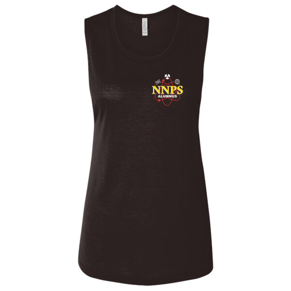 Poseidon Naval Nuclear Power School Alumnus - Ladies' Flowy Scoop Muscle Tank - Dark Thumbnail