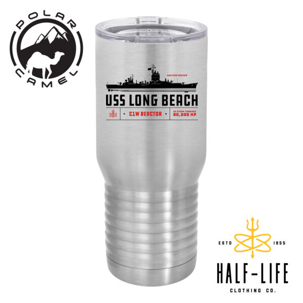 Custom USS Long Beach Cruiser - Polar Camel 20 oz. Tall Stainless Steel Vacuum Insulated Tumbler Thumbnail